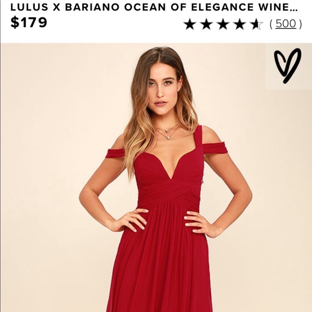 Lulu’s chiffon wine colored dress
